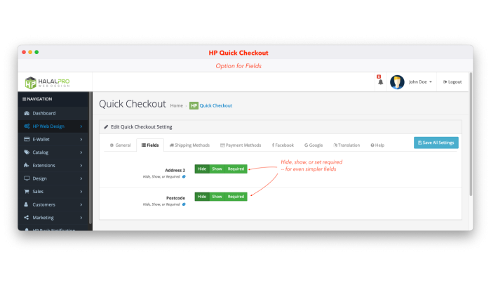 HP Quick Checkout OpenCart